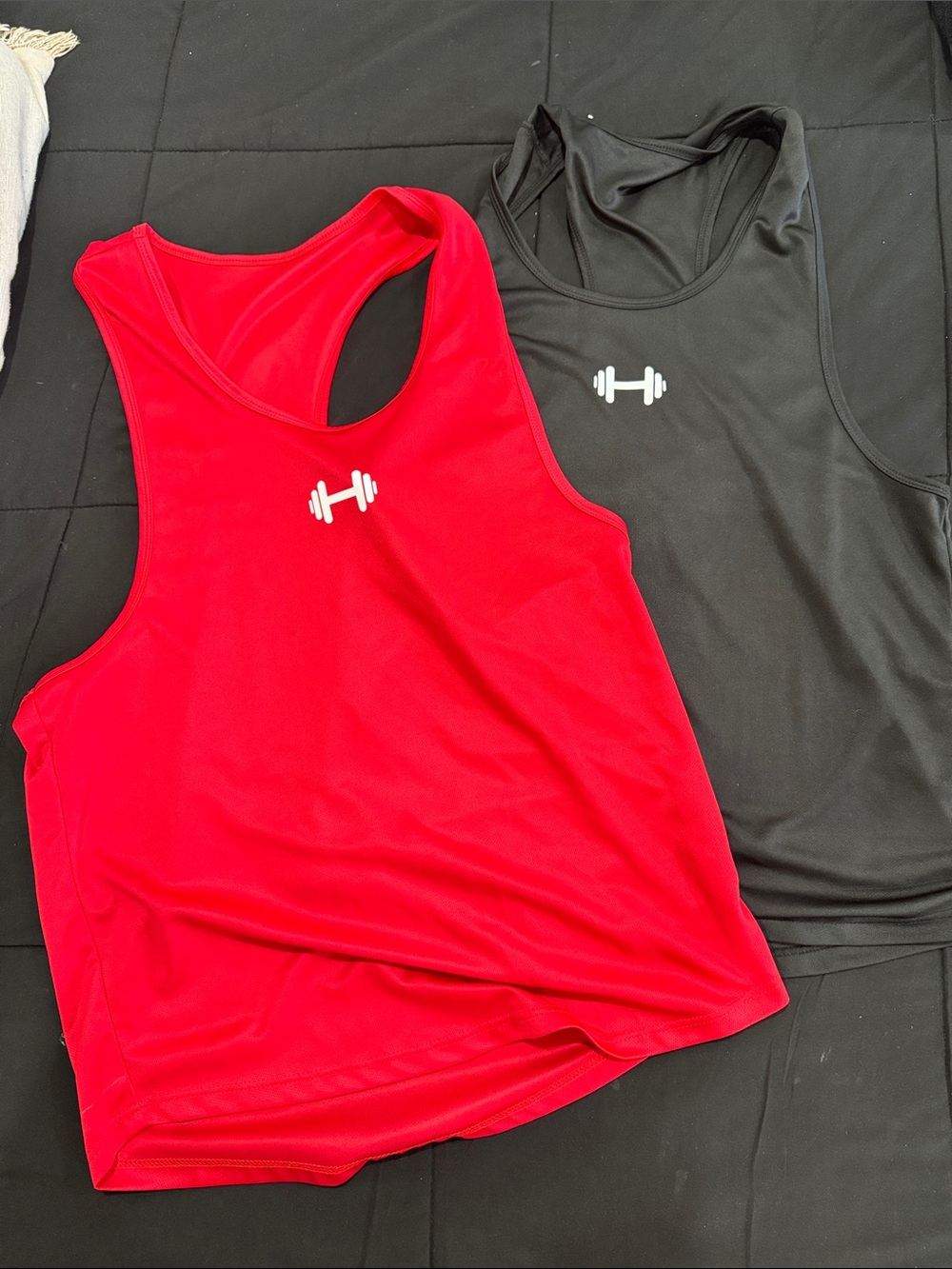 Men Red Performance Racerback Tank Top - Activewear